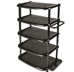 DD STYLE Полка для обуви 5 секций черный 08001