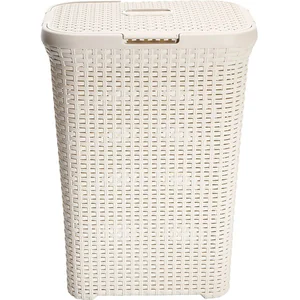 DD STYLE Корзина для белья 60 л. 05004 кремовый
