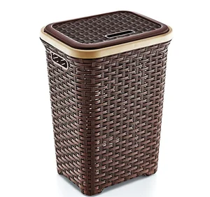 DD STYLE Корзина для белья 45 л. 05006 коричневый