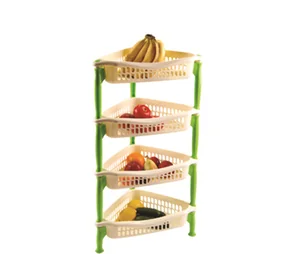 DD STYLE Этажерка 4 секции 04214 зеленый/кремовый