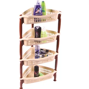 DD STYLE Этажерка 4 секции 04214 коричневый/бежевый