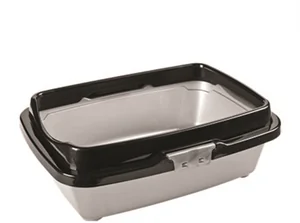 DD STYLE Лоток для животных 231 черный/серебро