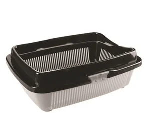 DD STYLE Лоток для животных 232 черный/серебро