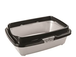 DD STYLE Лоток для животных 234 черный/серебро