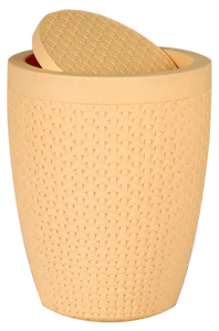 АР ПЛАСТ Контейнер для мусора 10 л. Плетенка 020213 бежевый