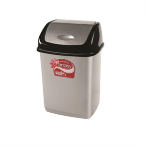 DD STYLE Ведро для мусора 18,0 л. Фантазия 09403 черно-серебристый