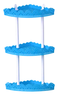 АР ПЛАСТ Полка для ванной Ажурная 160291 голубой