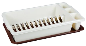 АР-ПЛАСТ Сушилка для посуды 16014 слоновая кость/ коричневый