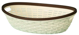 АР-ПЛАСТ Сухарница 32*22см.Плетенка 16010 А слоновая кость