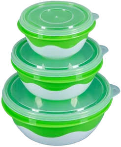 АР ПЛАСТ Набор мисочек Матрёшка 03064 салатовый