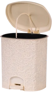 АР ПЛАСТ Ведро для мусора 11,0 л. Ажур 020322 слоновая кость