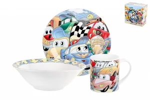 КОРАЛЛ Набор посуды д/завтрака 3 пр. Машинки TSET3C