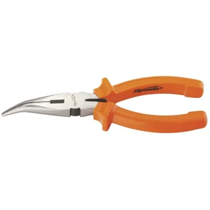 SPARTA Длинногубцы изогнутые Classic, 160 мм, шлифованные, пластмассовые рукоятки 17411