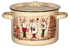 Appetite Кастрюля эмал цил 2,9л крем Сомелье 1с16с/1
