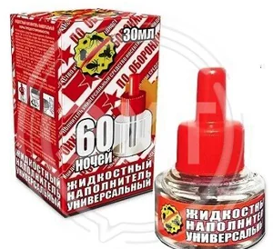 Жидкость от комаров красный без запаха 60 ночей ОБОРОНХИМ