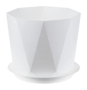 М-ПЛАСТИКА Кашпо Призма 1,0 л. М 3137 белый