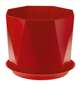 М-ПЛАСТИКА Кашпо Призма 4,7 л. М 3139  красный
