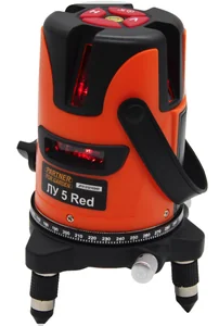 PARTNER FOR GARDEN Лазерный уровень ЛУ 5 RED без штатива( кол-волуч.5, цветлуч.красный, точность +-1/7мм, дальность 10м)