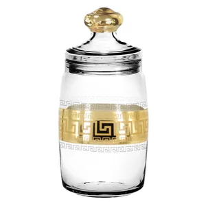 ГУСЬ Хрустальный емкость для сыпучих продуктов 1100 мл. Барокко EAV63-425