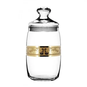 ГУСЬ Хрустальный емкость для сыпучих продуктов 1100 мл. Русский узор EAV49-425