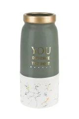 ARTHOUSE Ваза 28 см.Мрамор/зеленый графит 0120039