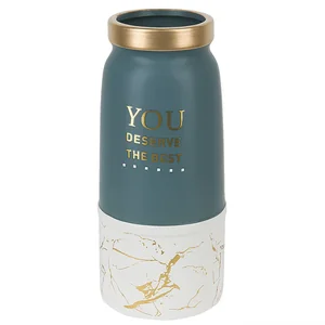 ARTHOUSE Ваза 28 см. Мрамор/изумруд 0120041