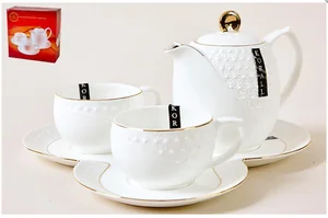 КОРАЛЛ Набор чайный  4 пр.Снежная королева круг CMB0121-A      