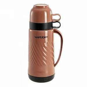 WEBBER Термос 1,0 л 24007/11S коричневый с черным