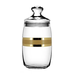 ГУСЬ Хрустальный емкость для сыпучих продуктов 1100 мл. Ампир EAV79-425
