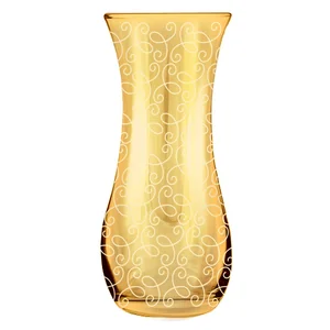 ГУСЬ ХРУСТАЛЬНЫЙ Ваза Ажур цвет Янтарь  260 мм. EC168-3737/S