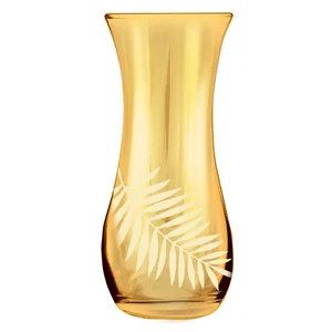 ГУСЬ ХРУСТАЛЬНЫЙ Ваза Папоротник цвет Янтарь 260 мм. EC223-3737/S