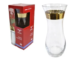 ГУСЬ ХРУСТАЛЬНЫЙ Ваза Пирамида 260 мм. EAV92-3737