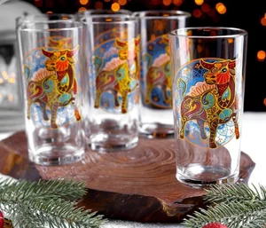 ДЕКОСТЕК Набор стаканов 6 пр. «Бык.Цветной» 5199051