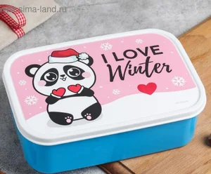 ЗВ Ланч-бокс 1200 мл. I love winter.Панда 5095010