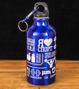 КОМАНДОР Бутылка для воды 400 мл. Я люблю спорт 2588896