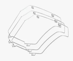 ELECTROLITE Стекло защитное VISION 165*155 (3 шт в уп)