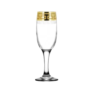 ГУСЬ ХРУСТАЛЬНЫЙ Набор бокалов для шампанского 190 мл. Греческий узор EAV03-419