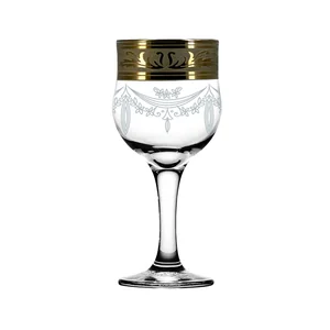 ГУСЬ ХРУСТАЛЬНЫЙ Набор бокалов для вина 240 мл. Русский узор GE09-163/S