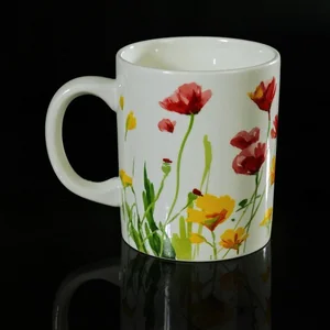 КУБАНЬФАРФОР Кружка 320 мл. Лютики офисная 179