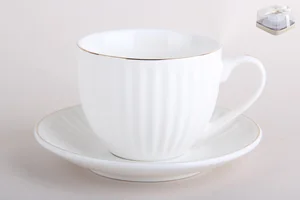 КОРАЛЛ Набор чайный 2 пр. Лайн голд TC69A-2P