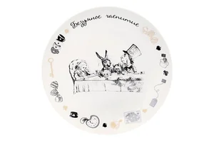 КОРАЛЛ Тарелка десертная 19см. Безумное чаепитие NB204P