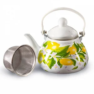METALLONI Эмалированный чайник 1,3л. Лимоны EM-131X1/62