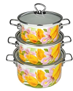 КМК Набор кастрюль (6пр.) Ирина-1Н Элит белый