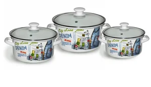 КМК Набор кастрюль (6пр.) Деним-1 Экстра белый