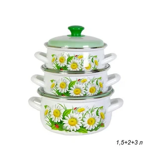 КМК Набор кастрюль (6пр.) Марианна-11,5/2,3/3 белый