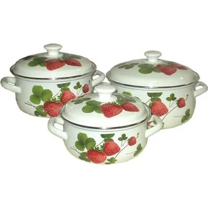 КМК Набор кастрюль (6пр.) Летняя ягода-2 белый