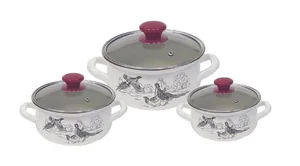 КМК Набор кастрюль (6пр.) Фазан 1 Экстра белый