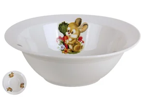 КОРАЛЛ Миска 17см. Кролик с морковкой ZHL-1245