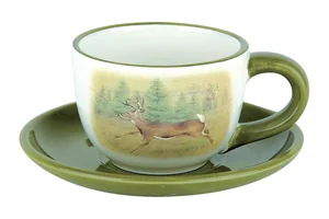 КОРАЛЛ Набор чайный 2 пр. Охота зеленая HC127-P01