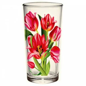 ДЕКОСТЕК Набор стаканов 230мл. /6 пр. Тюльпаны  146-Д 